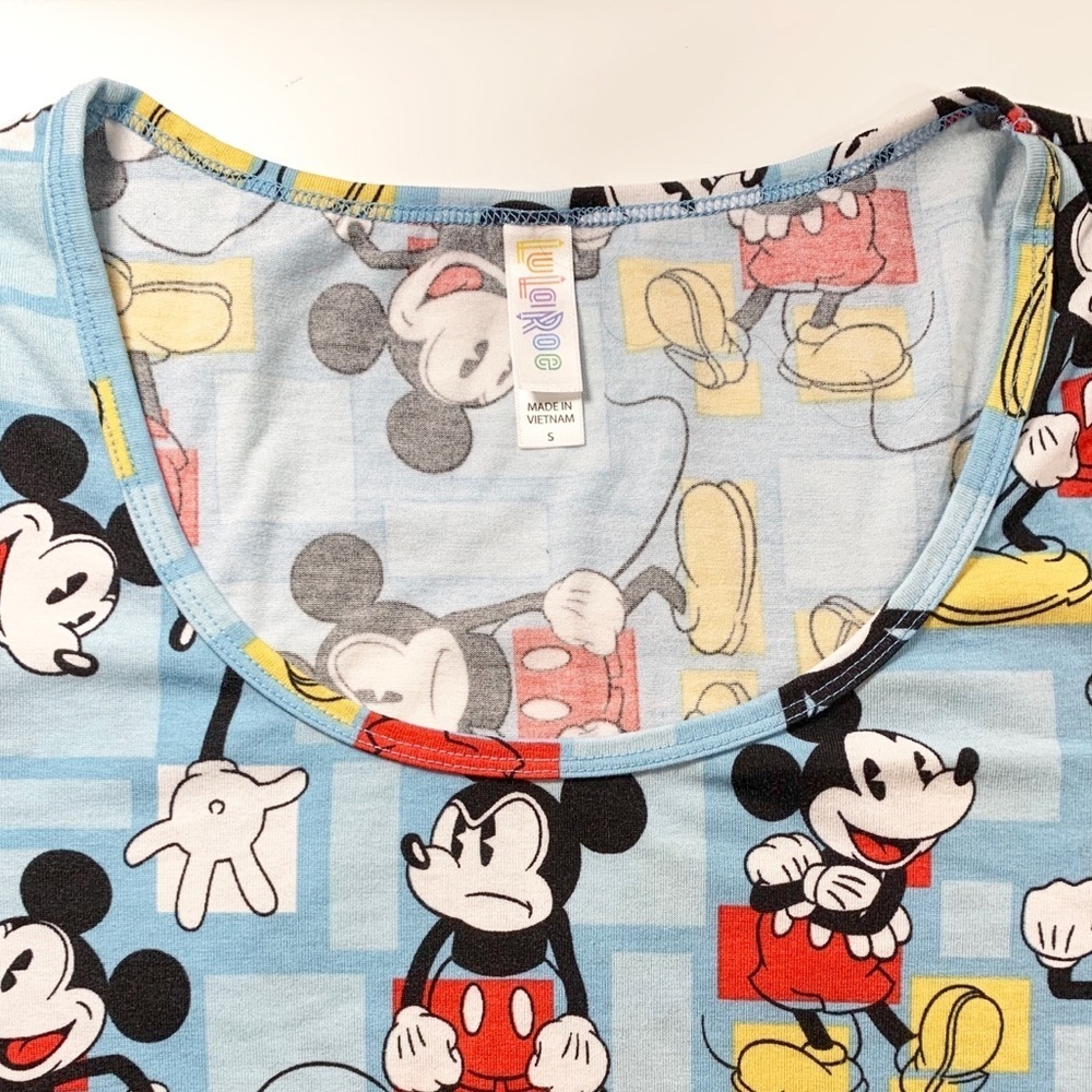LulaRoe Disney Collection Mickey Mouse Print Small Classic Baby Blue Disney - Picture 5 of 7